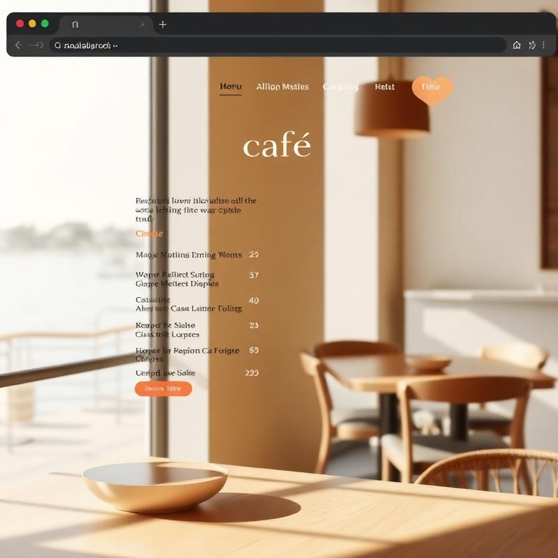 Projet de démonstration de refonte : site de menu pour un café au bord de l’eau